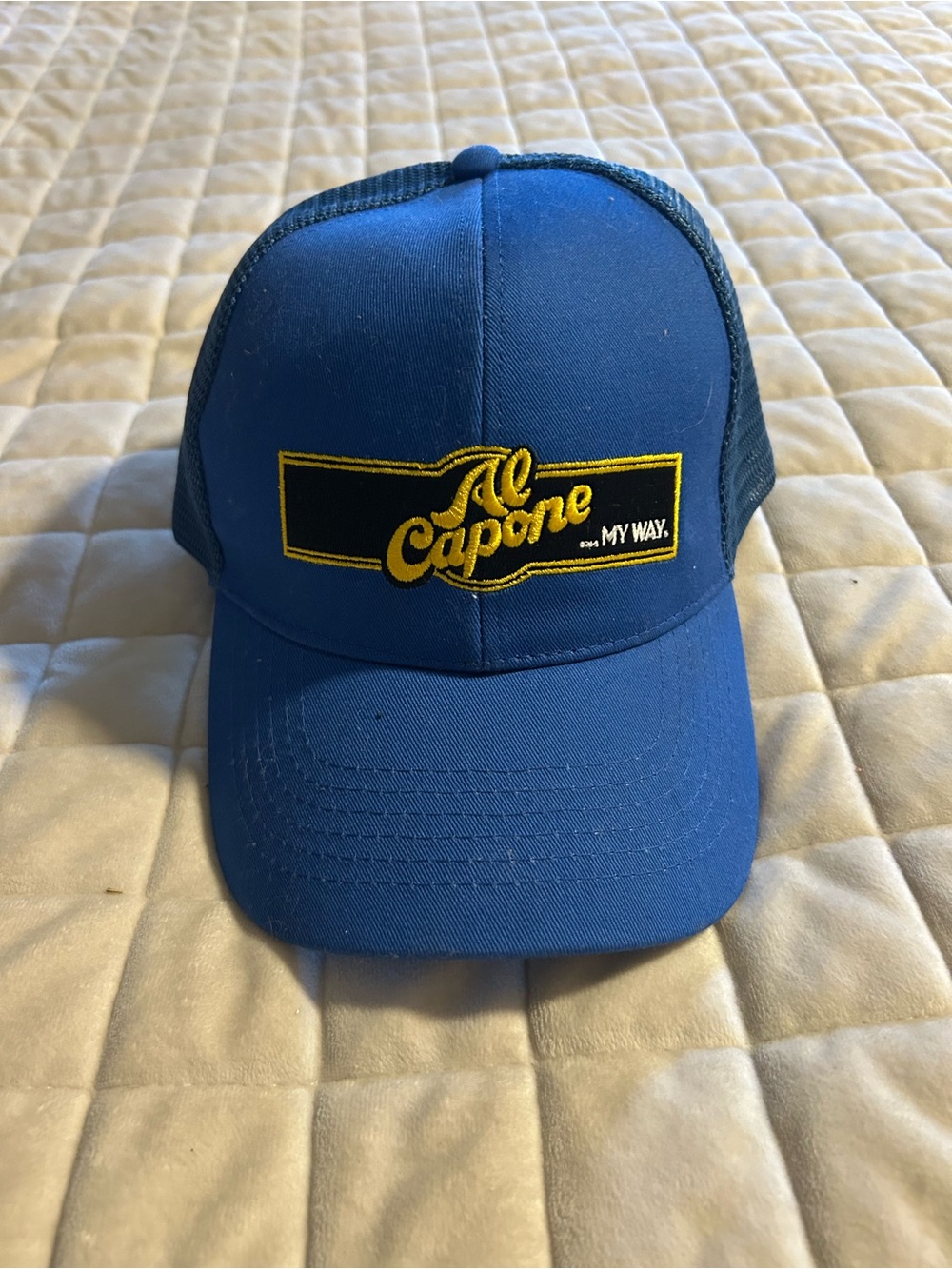 Al Capone My Way Blue Trucker Hat